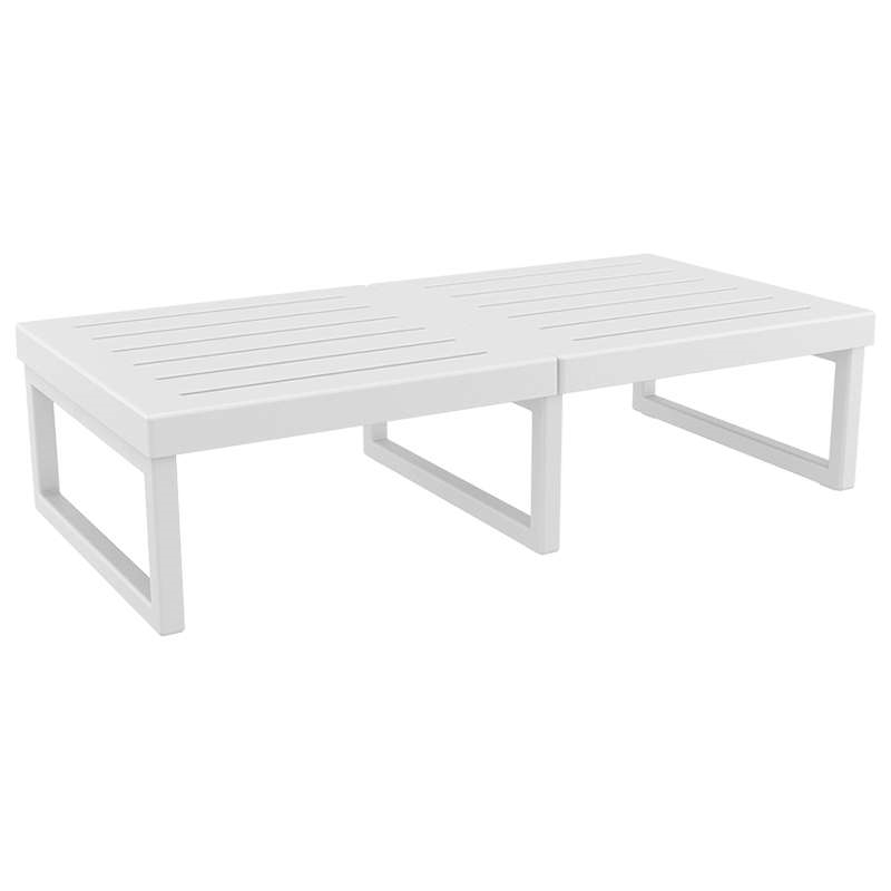 SIESTA MYKONOS ΤΡΑΠΕΖΙ WHITE 130X65X33εκ. ΠΟΛ/ΝΙΟΥ 130X65X33εκ.20.0431