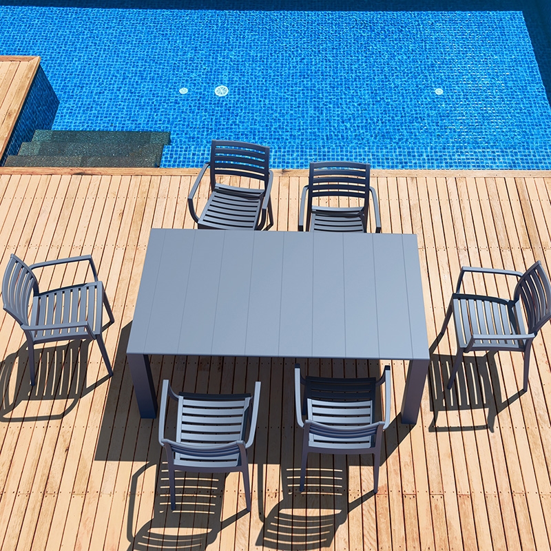 SIESTA Σετ Τραπεζαρίας 7τμχ Vegas Artemis Dark Grey 100X180/220Χ75εκ. 20.9982 SIESTA Σετ Τραπεζαρίας 7τμχ Vegas Artemis Dark Grey 100X180/220Χ75εκ. 20.9982