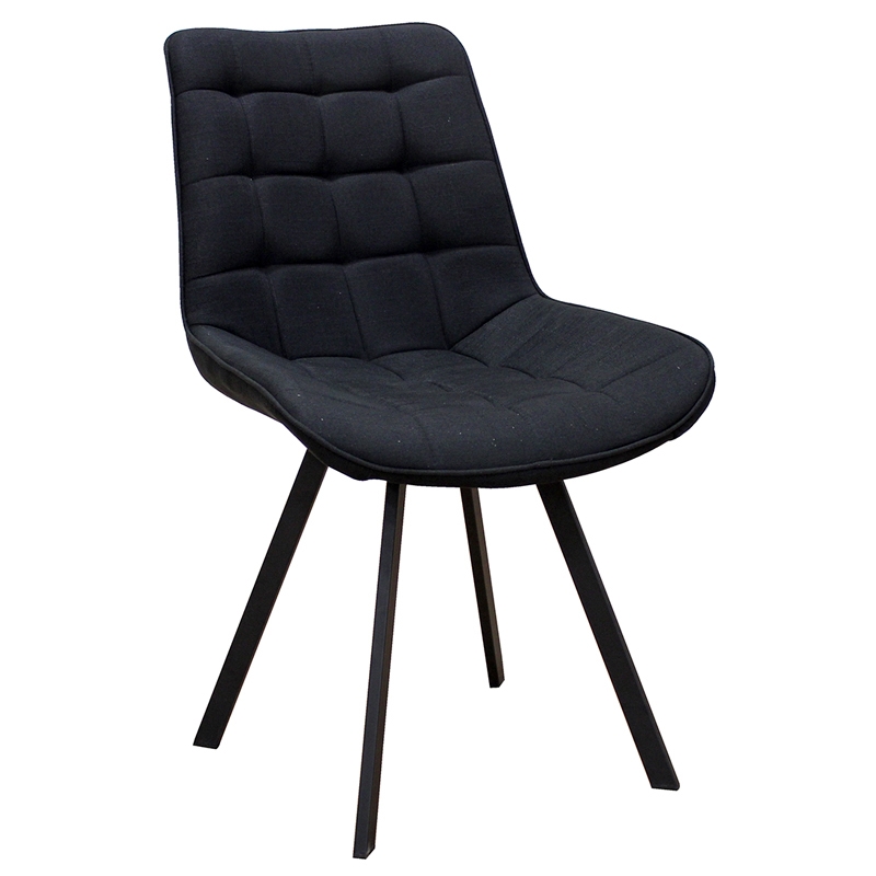 ZITA PLUS Καρέκλα Τραπεζαρίας Μεταλλική 4τμχ Mira Black Ύφασμα 53x59x46-86εκ. 53X59X46-86εκ.11.1598.S ZITA PLUS Καρέκλα Τραπεζαρίας Μεταλλική 4τμχ Mira Black Ύφασμα 53x59x46-86εκ. 53X59X46-86εκ.11.1598.S