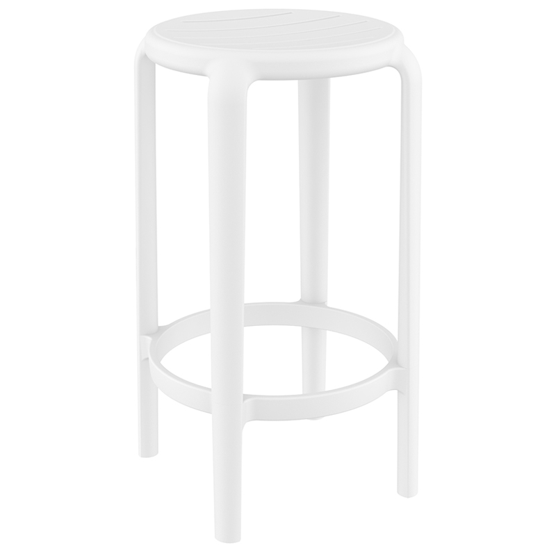 SIESTA TOM 65εκ. ΣΚΑΜΠΟ WHITE ΠΟΛ/ΝΙΟΥ 36X36X65εκ.20.0785