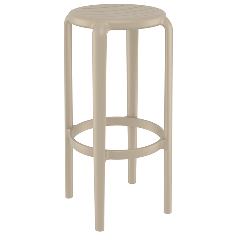 SIESTA TOM 75εκ. ΣΚΑΜΠΟ TAUPE ΠΟΛ/ΝΙΟΥ 36X36X75εκ.20.0795