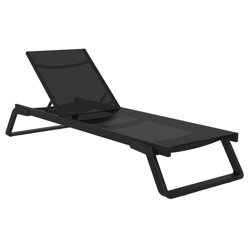 SIESTA TROPIC ΞΑΠΛΩΣΤΡΑ BLACK/BLACK ΑΛΟΥΜ-ΠΟΛ/ΝΙΟΥ 210X72X31εκ.20.0690