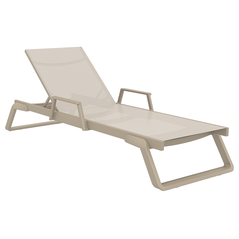 SIESTA TROPIC ΞΑΠΛΩΣΤΡΑ ΜΕ ΜΠΡΑΤΣΑ TAUPE/TAUPE ΑΛΟΥΜ-ΠΟΛ/ΝΙΟΥ 210X72X31εκ.20.0693 SIESTA TROPIC ΞΑΠΛΩΣΤΡΑ ΜΕ ΜΠΡΑΤΣΑ TAUPE/TAUPE ΑΛΟΥΜ-ΠΟΛ/ΝΙΟΥ 210X72X31εκ.20.0693