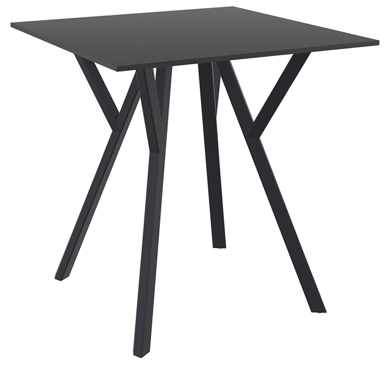 SIESTA MAX ΤΡΑΠΕΖΙ 70Χ70Χ74εκ. BLACK LAMINATE 12mm 70Χ70Χ74εκ20.0823
