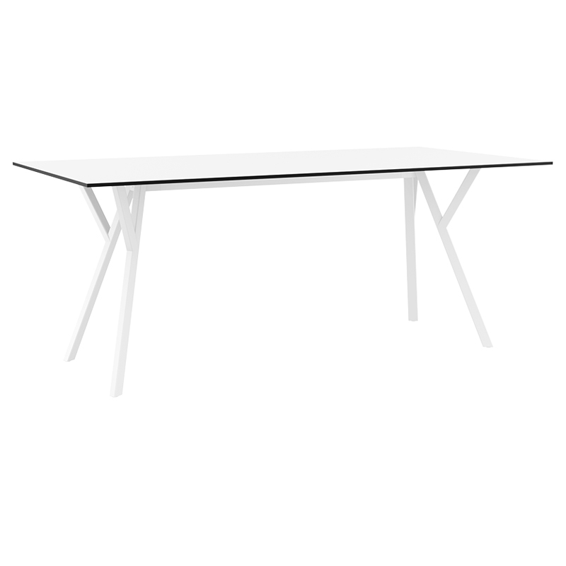 SIESTA MAX ΤΡΑΠΕΖΙ 180X90Χ74εκ. WHITE LAMINATE 12mm 180X90Χ74εκ.20.0828