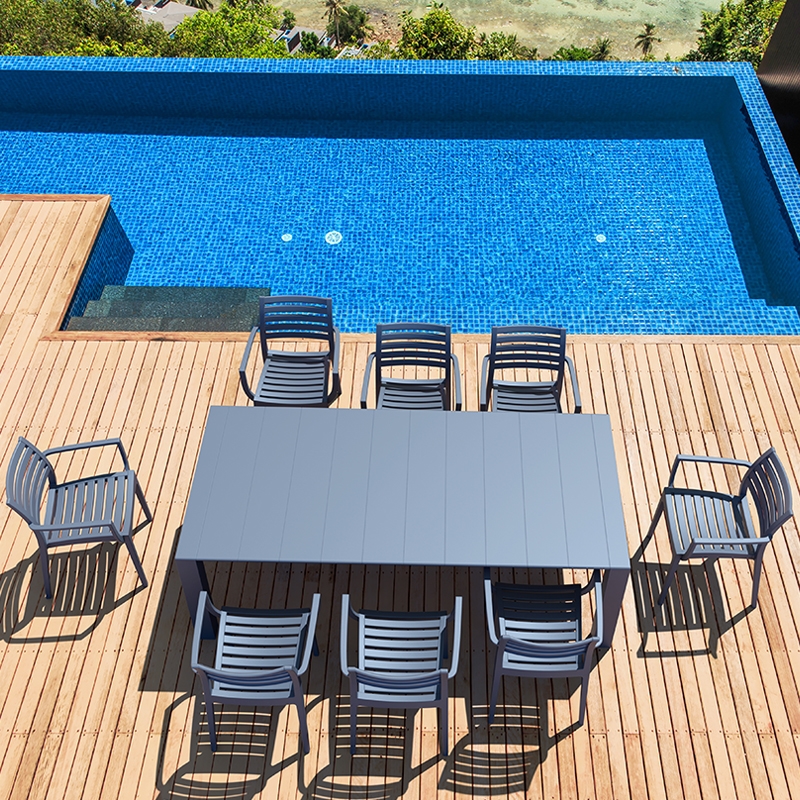 SIESTA Σετ Τραπεζαρίας 9τμχ Vegas Artemis Dark Grey 100X180/220Χ75εκ. 20.9974 SIESTA Σετ Τραπεζαρίας 9τμχ Vegas Artemis Dark Grey 100X180/220Χ75εκ. 20.9974