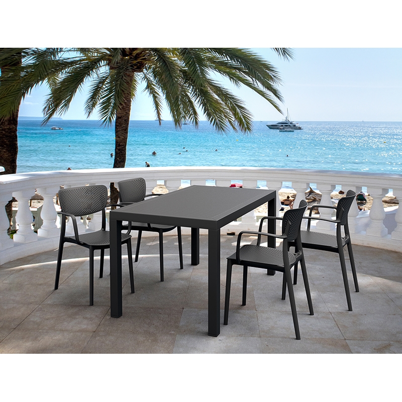 SIESTA Σετ Τραπεζαρίας 5τμχ Ares Loft Black 140Χ80Χ75εκ. 20.9972 SIESTA Σετ Τραπεζαρίας 5τμχ Ares Loft Black 140Χ80Χ75εκ. 20.9972