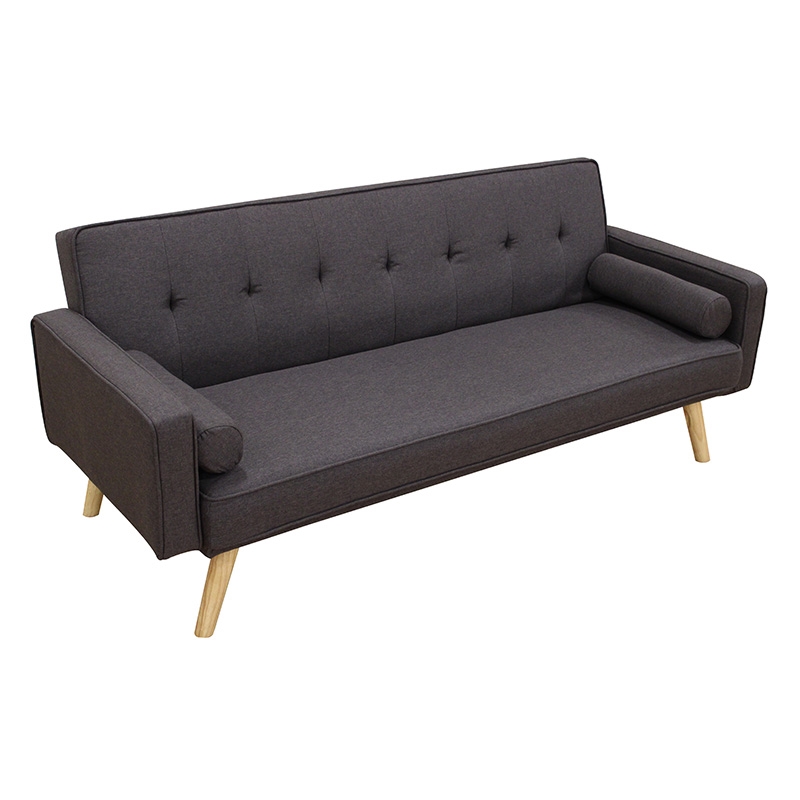 ZITA PLUS RONY BROWN/GREY ΥΦΑΣΜΑ ΚΑΝΑΠΕΣ-ΚΡΕΒΑΤΙ 179X80εκ. ΚΑΝΑΠΕΣ 179Χ80Χ75εκ.- ΚΡΕΒΑΤΙ 161Χ94Χ38εκ.40.0082