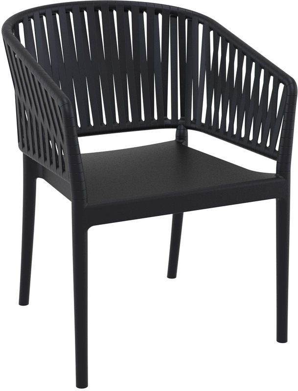SIESTA PORTOFINO BLACK ΠΟΛΥΘΡΟΝΑ ΠΟΛ/ΝΙΟΥ 58X58X80εκ.20.0872