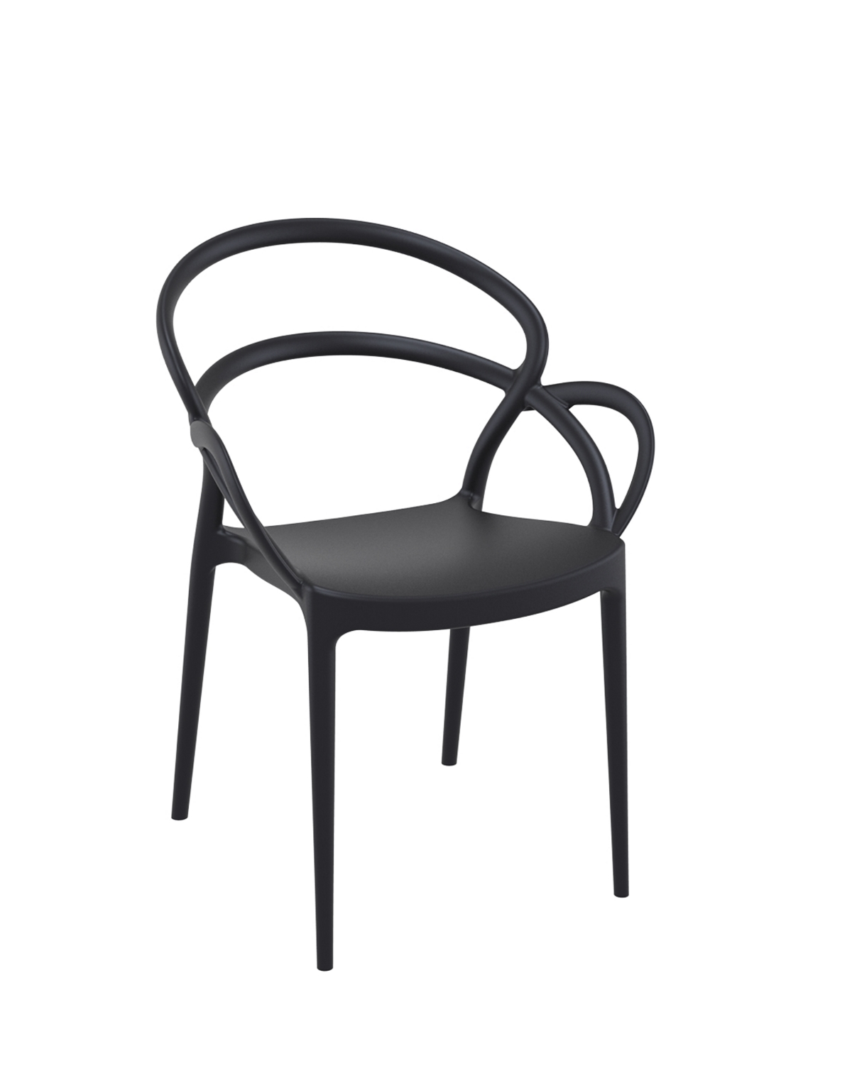 Siesta   Mila/PL* Armchair PL Black  metax-01-00-2522 διάστ.56.0000 x 57.0000 x 82.0000