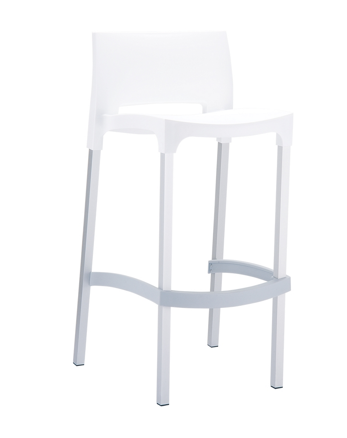 Siesta   Gio* Barstool White 75c Alu PL  metax-01-00-2558 διάστ.45.0000 x 39.0000 x 96.0000