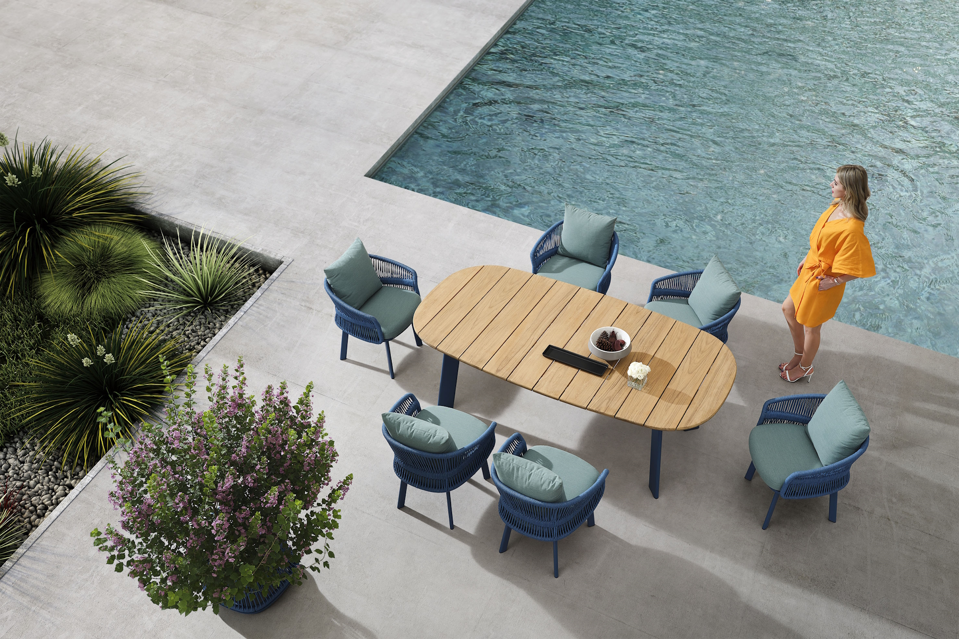Higold Aio/D7 Blue, Dining set of 7 pcs metax-01-00-2752 διάστ.0.0000 x 0.0000 x 0.0000 Higold Aio/D7 Blue, Dining set of 7 pcs metax-01-00-2752 διάστ.0.0000 x 0.0000 x 0.0000