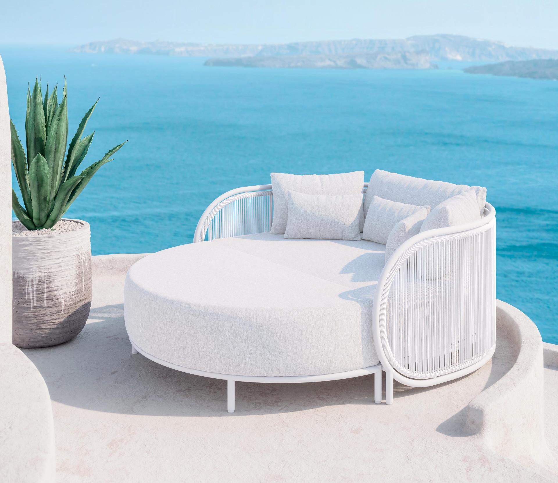 Azzurro Living   Kamari Day-Bed  metax-01-00-2801 διάστ.185.0000 x 153.0000 x 71.0000