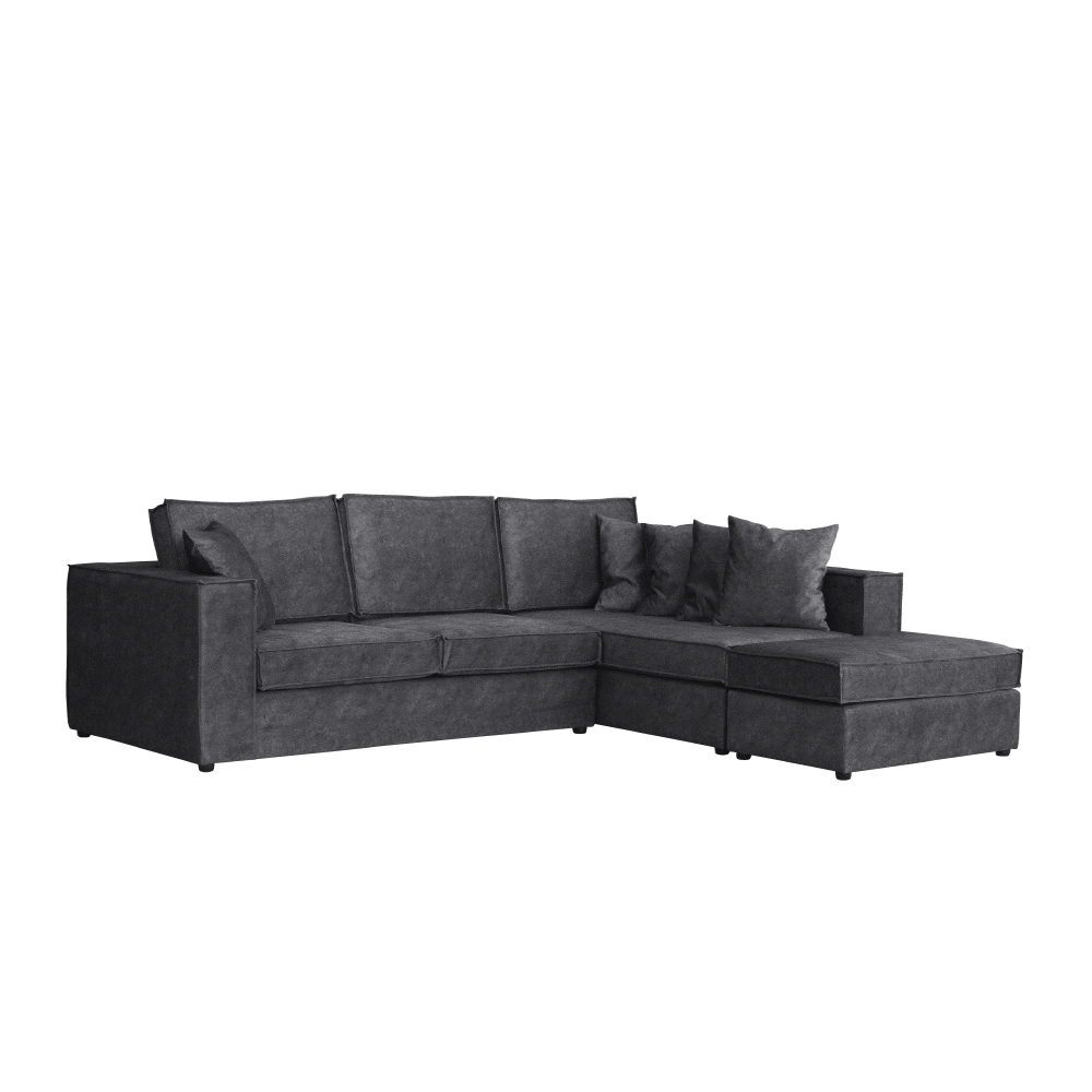 FRANCE ΚΑΝΑΠΕΣ ΓΩΝΙΑ ΔΕΞΙΑ ΑΝΘΡΑΚΙ 280x230xH80cm 01-2828 FRANCE ΚΑΝΑΠΕΣ ΓΩΝΙΑ ΔΕΞΙΑ ΑΝΘΡΑΚΙ 280x230xH80cm 01-2828