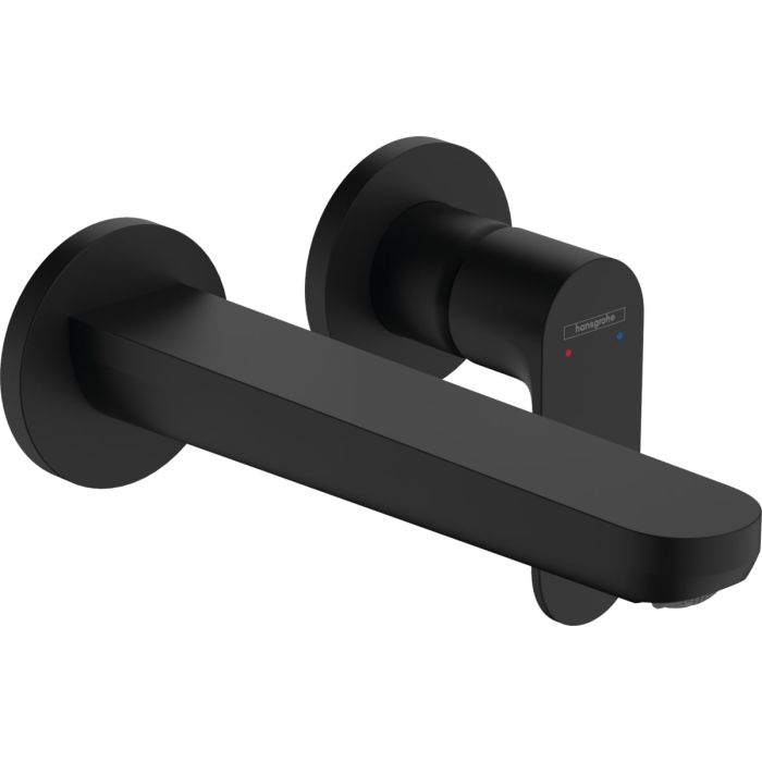 Hansgrohe ΜΠΑΤΑΡΙΑ ΝΙΠΤΗΡΑ REBRIS S ΕΝΤΟΙΧΙΖΟΜΕΝΗ ΕΞΩΤ. ΜΕΡΗ ΕΚΡΟΗ 20cm ΜΑΥΡΗ ΜΑΤ HANSGROHE KANEL-326.72528670