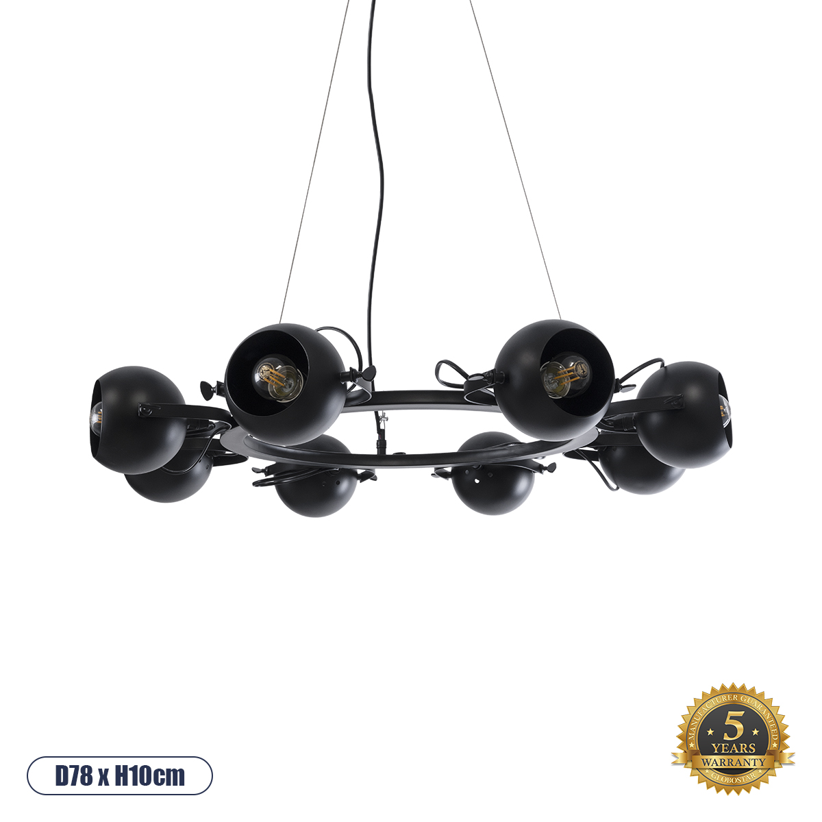 01219 GloboStar® LINNYA 01219 Μοντέρνο Κρεμαστό Φωτιστικό Σποτ Πολύφωτο 8 x E27 IP20 Μαύρο Μέταλλο – Μ78 x Π78 x Υ10cm 01219 GloboStar® LINNYA 01219 Μοντέρνο Κρεμαστό Φωτιστικό Σποτ Πολύφωτο 8 x E27 IP20 Μαύρο Μέταλλο – Μ78 x Π78 x Υ10cm