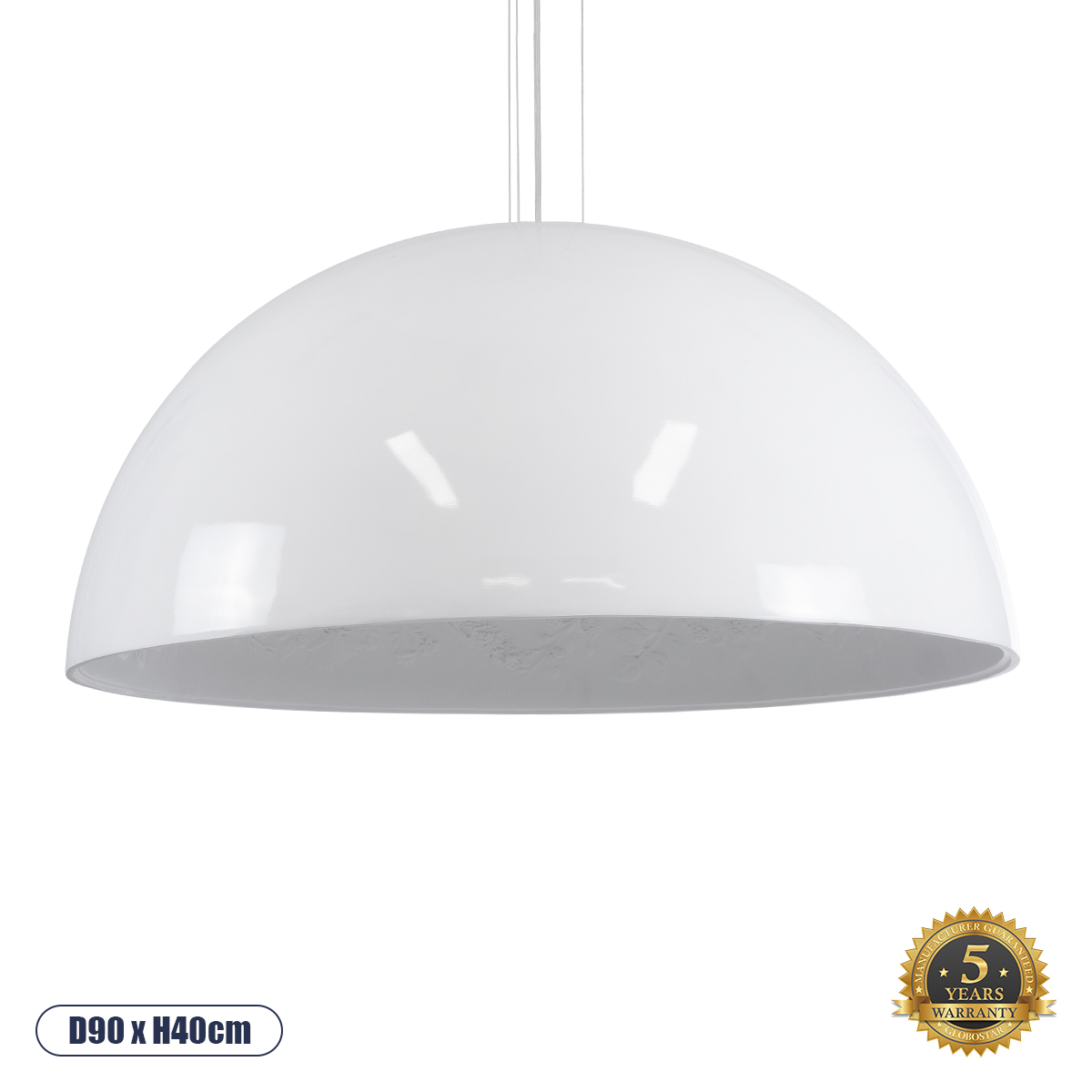 01273 GloboStar® SERENIA 01273 Μοντέρνο Κρεμαστό Φωτιστικό Καμπάνα Μονόφωτο 1 x E27 IP20 Λευκό Μέταλλο με Λευκό Γύψο – Μ90 x Π90 x Y40cm 01273 GloboStar® SERENIA 01273 Μοντέρνο Κρεμαστό Φωτιστικό Καμπάνα Μονόφωτο 1 x E27 IP20 Λευκό Μέταλλο με Λευκό Γύψο – Μ90 x Π90 x Y40cm