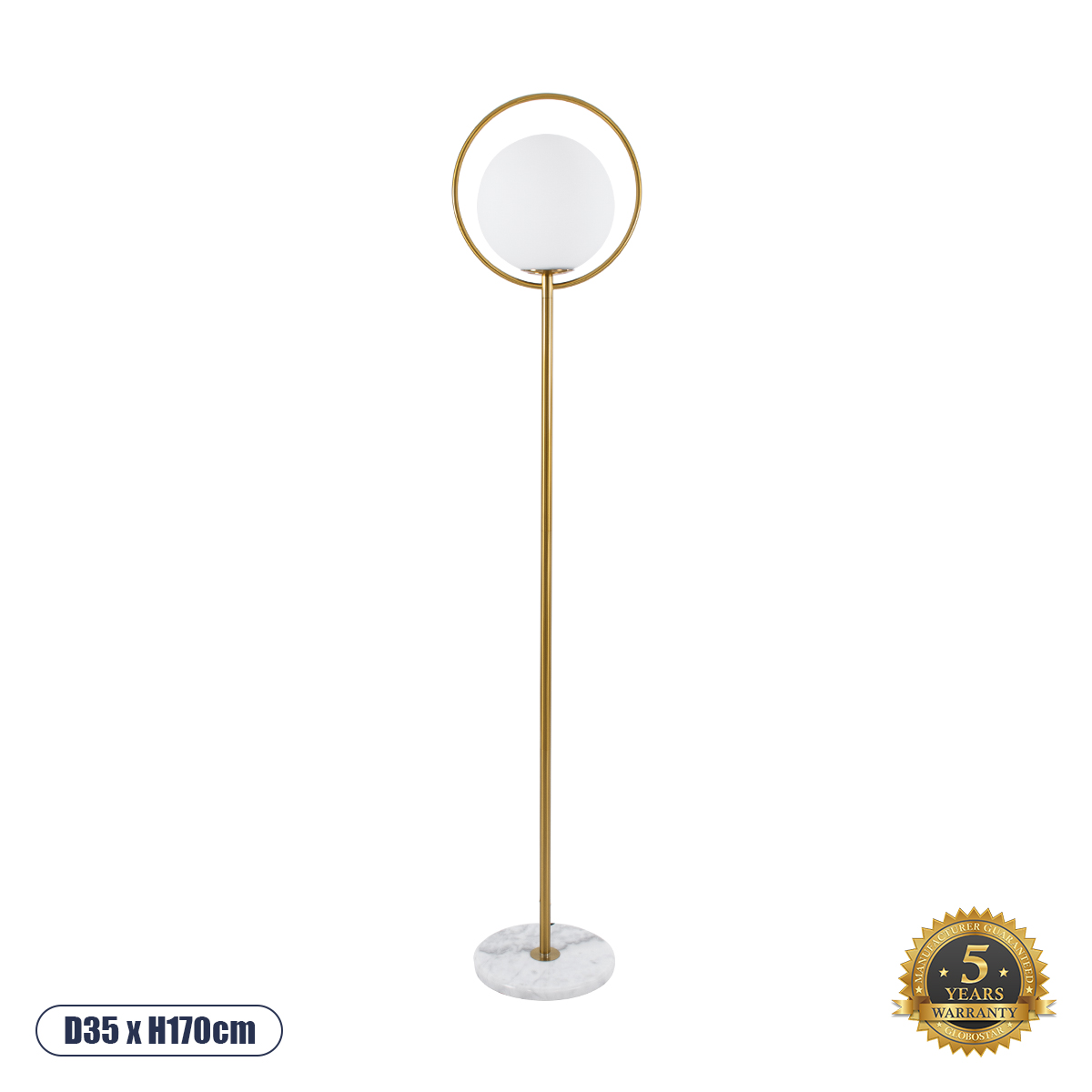 01543 GloboStar® VERSAILLES 01543 Μοντέρνο Επιδαπέδιο Φωτιστικό Μονόφωτο 1 x E27 IP20 Χρυσό Αλουμίνιο , Λευκό Γυαλί με Γκρι Μάρμαρο – Μ35 x Π35 x Υ170cm 01543 GloboStar® VERSAILLES 01543 Μοντέρνο Επιδαπέδιο Φωτιστικό Μονόφωτο 1 x E27 IP20 Χρυσό Αλουμίνιο , Λευκό Γυαλί με Γκρι Μάρμαρο – Μ35 x Π35 x Υ170cm