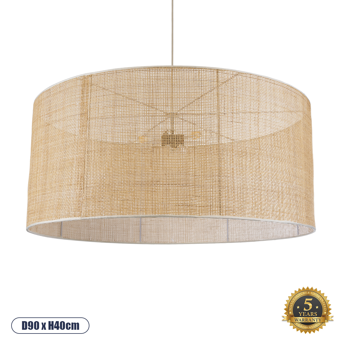 01823 GloboStar® YOTTO 01823 Boho Κρεμαστό Φωτιστικό Καπέλο Τρίφωτο 3 x E27 IP20 Μπεζ Ξύλο – Μ90 x Π90 x Υ40cm 01823 GloboStar® YOTTO 01823 Boho Κρεμαστό Φωτιστικό Καπέλο Τρίφωτο 3 x E27 IP20 Μπεζ Ξύλο – Μ90 x Π90 x Υ40cm
