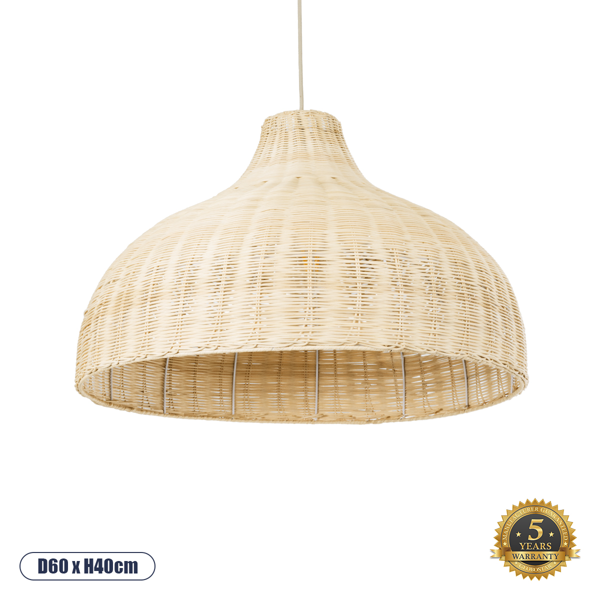 01828 GloboStar® AFURU 01828 Boho Κρεμαστό Φωτιστικό Καμπάνα Μονόφωτο 1 x E27 IP20 Μπεζ Ξύλο – Μ60 x Π60 x Υ40cm 01828 GloboStar® AFURU 01828 Boho Κρεμαστό Φωτιστικό Καμπάνα Μονόφωτο 1 x E27 IP20 Μπεζ Ξύλο – Μ60 x Π60 x Υ40cm