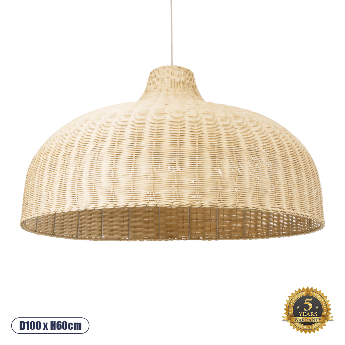 01829 GloboStar® AFURU 01829 Boho Κρεμαστό Φωτιστικό Καμπάνα Μονόφωτο 1 x E27 IP20 Μπεζ Ξύλο – Μ100 x Π100 x Υ60cm 01829 GloboStar® AFURU 01829 Boho Κρεμαστό Φωτιστικό Καμπάνα Μονόφωτο 1 x E27 IP20 Μπεζ Ξύλο – Μ100 x Π100 x Υ60cm