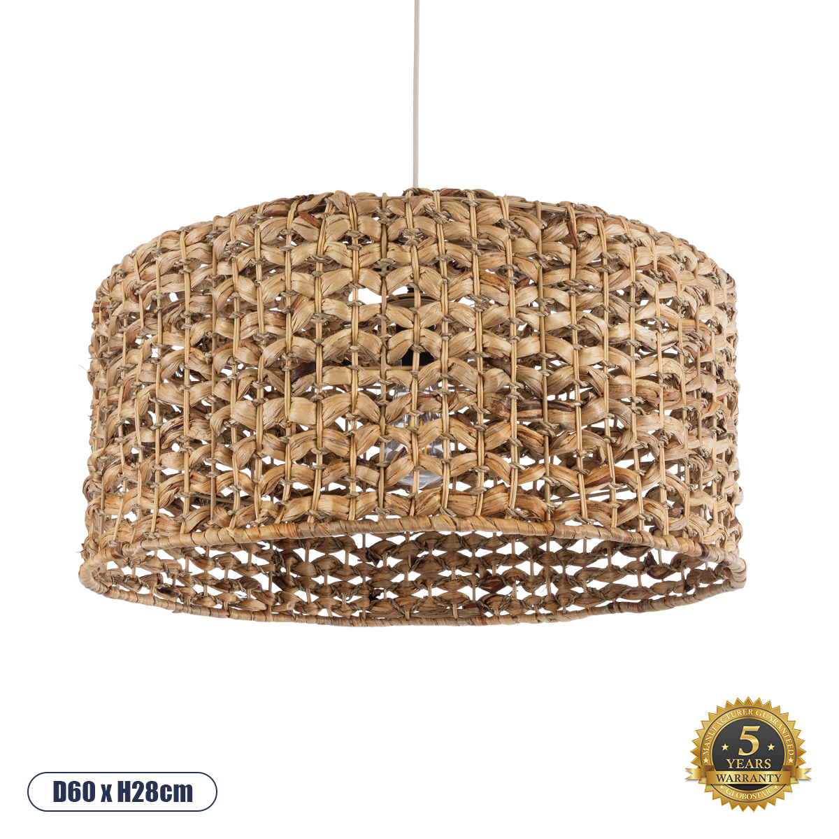 01849 GloboStar® MANGATA 01849 Boho Κρεμαστό Φωτιστικό Καμπάνα Μονόφωτο 1 x E27 IP20 Καφέ Ξύλο – Μ60 x Π60 x Υ28cm 01849 GloboStar® MANGATA 01849 Boho Κρεμαστό Φωτιστικό Καμπάνα Μονόφωτο 1 x E27 IP20 Καφέ Ξύλο – Μ60 x Π60 x Υ28cm