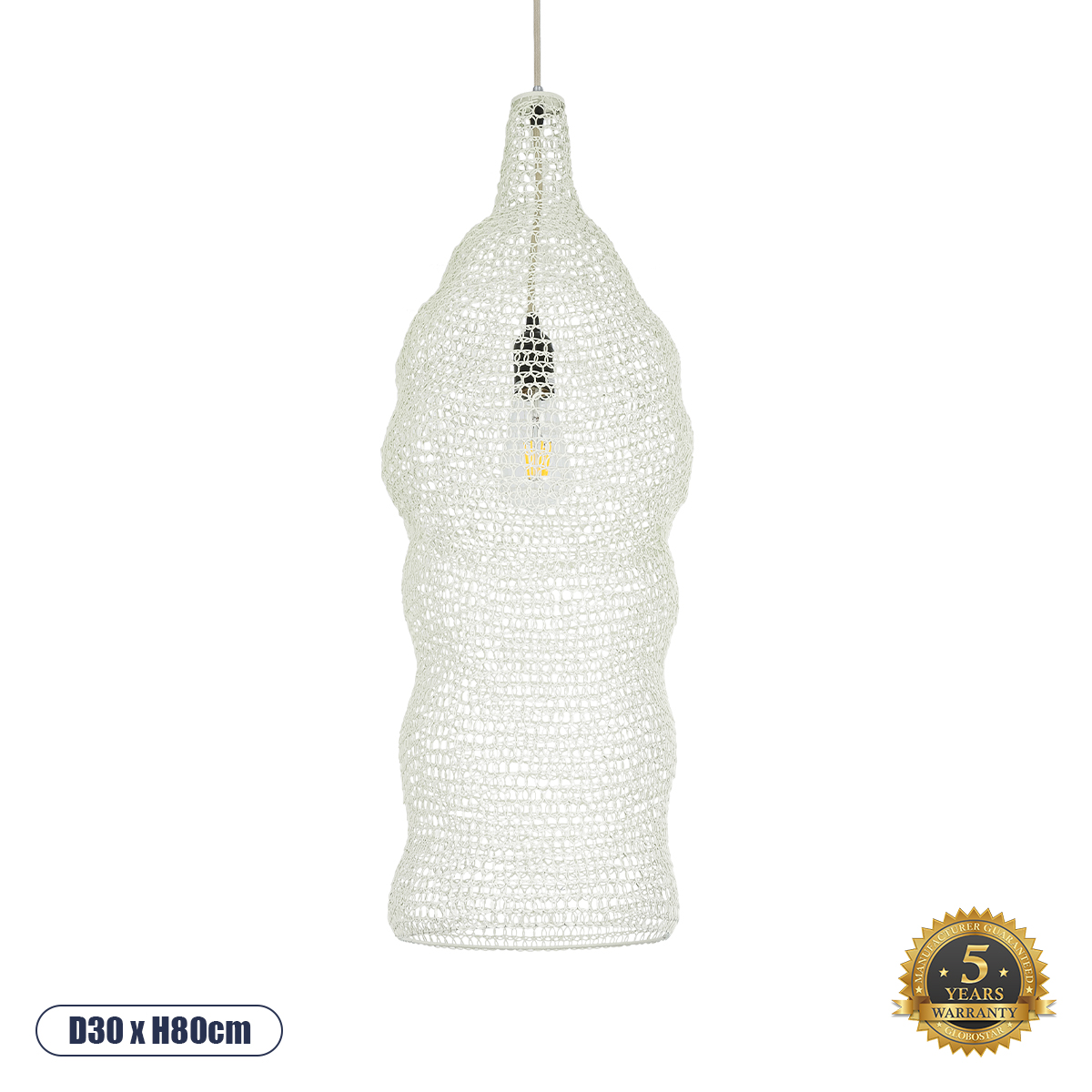 01904 GloboStar® KENTUCKY 01904 Vintage Κρεμαστό Φωτιστικό Πλέγμα Μονόφωτο 1 x E27 IP20 Μπεζ Μέταλλο – Μ30 x Π30 x Y80cm 01904 GloboStar® KENTUCKY 01904 Vintage Κρεμαστό Φωτιστικό Πλέγμα Μονόφωτο 1 x E27 IP20 Μπεζ Μέταλλο – Μ30 x Π30 x Y80cm