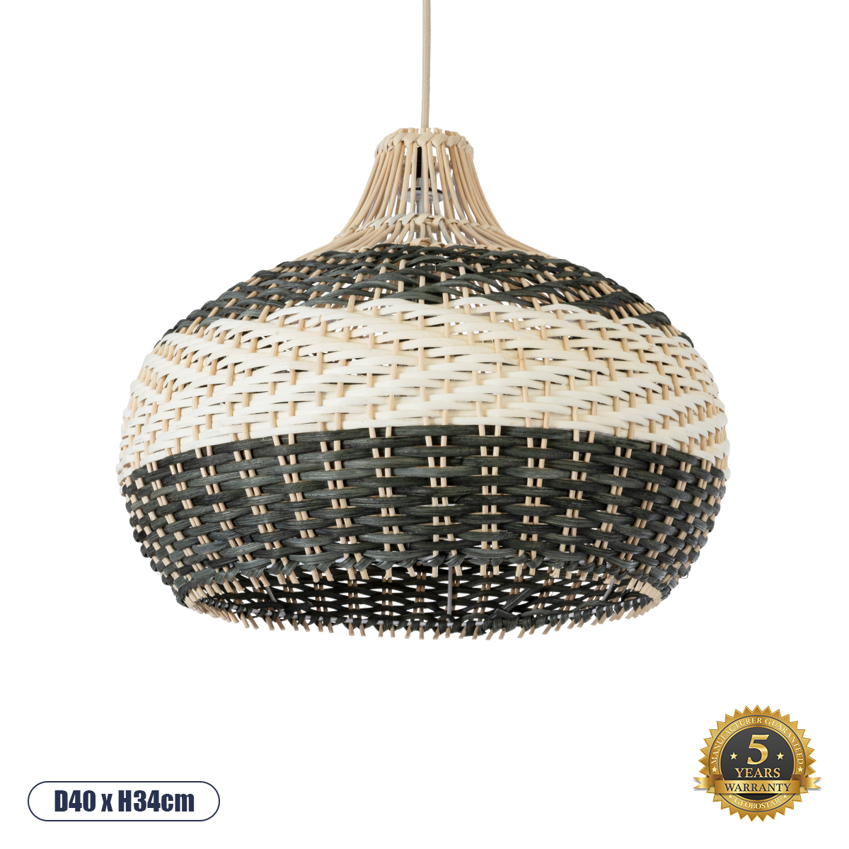 01946 GloboStar® BARBADOS 01946 Boho Κρεμαστό Φωτιστικό Καμπάνα Μονόφωτο 1 x E27 IP20 Μπεζ & Λαδί Ξύλο – Μ40 x Π40 x Υ34cm 01946 GloboStar® BARBADOS 01946 Boho Κρεμαστό Φωτιστικό Καμπάνα Μονόφωτο 1 x E27 IP20 Μπεζ & Λαδί Ξύλο – Μ40 x Π40 x Υ34cm
