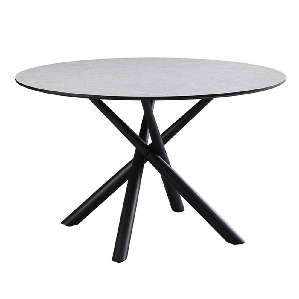 Liberta VOTSALO ΤΡΑΠΕΖΙ STONE ΓΚΡΙ 120x120xH75cm 120x120xH75cm 02-0587