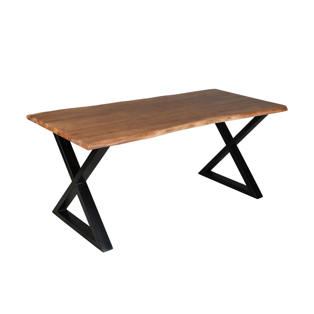 Liberta MINGLE ΤΡΑΠΕΖΙ ΚΑΡΥΔΙ ΜΑΥΡΟ 180x80xH76cm 180x80xH76cm 02-0642