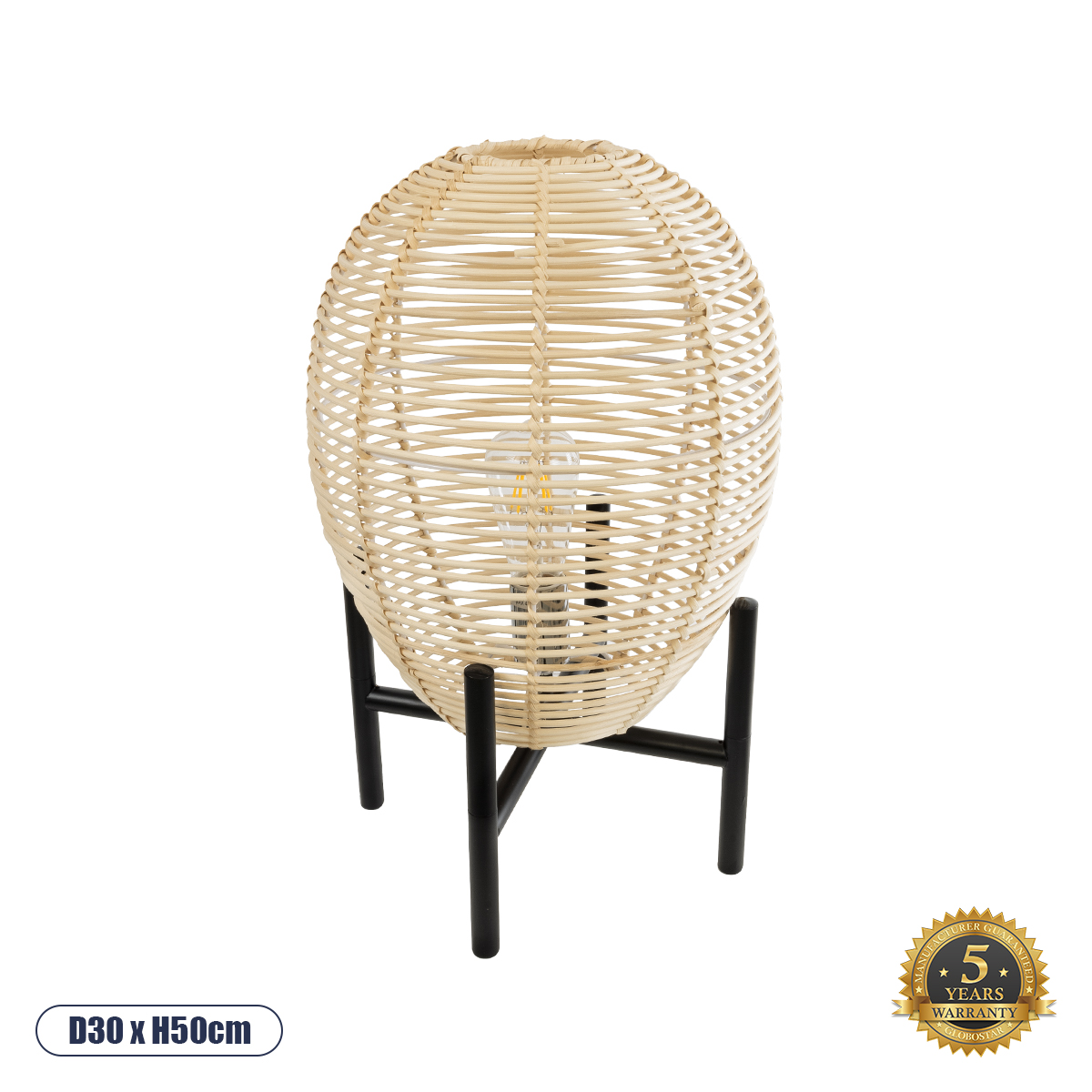 02014 GloboStar® NERINA 02014 Boho Επιτραπέζιο Φωτιστικό Πορτατίφ Μονόφωτο 1 x E27 IP20 Μαύρο Μέταλλο με Μπεζ Ξύλο – Μ30 x Π30 x Υ50cm 02014 GloboStar® NERINA 02014 Boho Επιτραπέζιο Φωτιστικό Πορτατίφ Μονόφωτο 1 x E27 IP20 Μαύρο Μέταλλο με Μπεζ Ξύλο – Μ30 x Π30 x Υ50cm