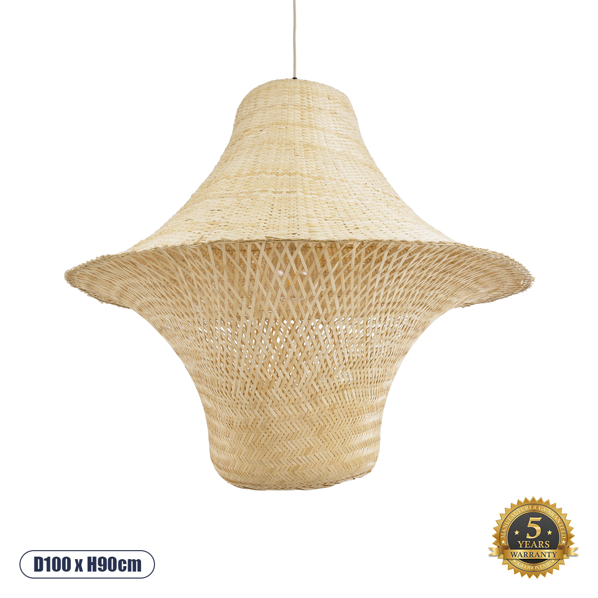 02047 GloboStar® JUNIPER 02047 Boho Κρεμαστό Φωτιστικό Καμπάνα Μονόφωτο 1 x E27 IP20 Μπεζ Ξύλο – Μ100 x Π100 x Υ90cm 02047 GloboStar® JUNIPER 02047 Boho Κρεμαστό Φωτιστικό Καμπάνα Μονόφωτο 1 x E27 IP20 Μπεζ Ξύλο – Μ100 x Π100 x Υ90cm