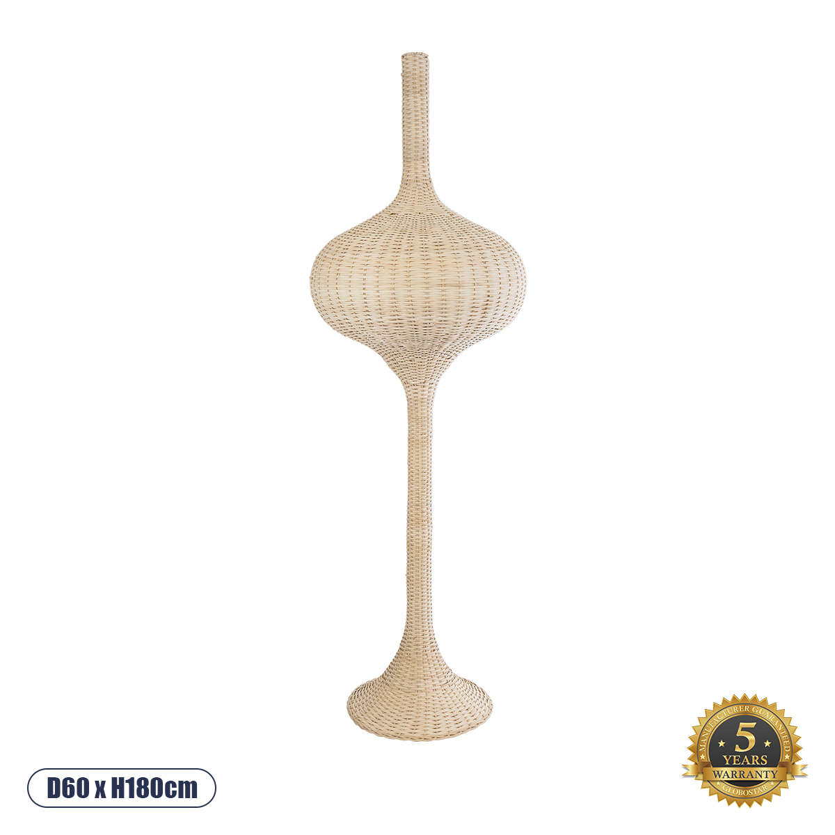 02052 GloboStar® ALADDIN 02052 Boho Επιδαπέδιο Φωτιστικό Μονόφωτο 1 x E27 IP20 Μπεζ Ξύλο – Μ60 x Π60 x Υ180cm 02052 GloboStar® ALADDIN 02052 Boho Επιδαπέδιο Φωτιστικό Μονόφωτο 1 x E27 IP20 Μπεζ Ξύλο – Μ60 x Π60 x Υ180cm
