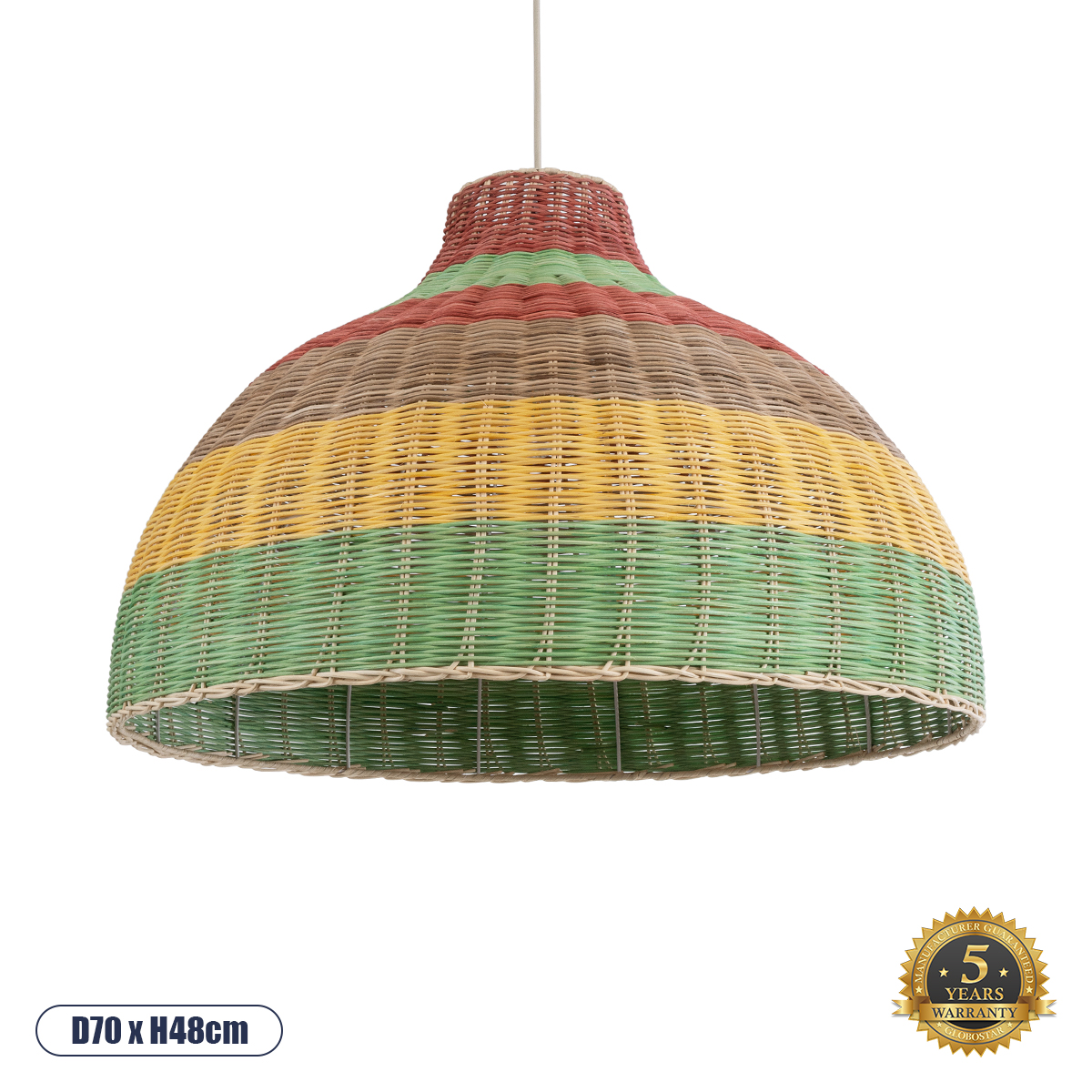 02054 GloboStar® CABALLEROS 02054 Boho Κρεμαστό Φωτιστικό Καμπάνα Μονόφωτο 1 x E27 IP20 Πολύχρωμο Ξύλο – Μ70 x Π70 x Υ48cm 02054 GloboStar® CABALLEROS 02054 Boho Κρεμαστό Φωτιστικό Καμπάνα Μονόφωτο 1 x E27 IP20 Πολύχρωμο Ξύλο – Μ70 x Π70 x Υ48cm
