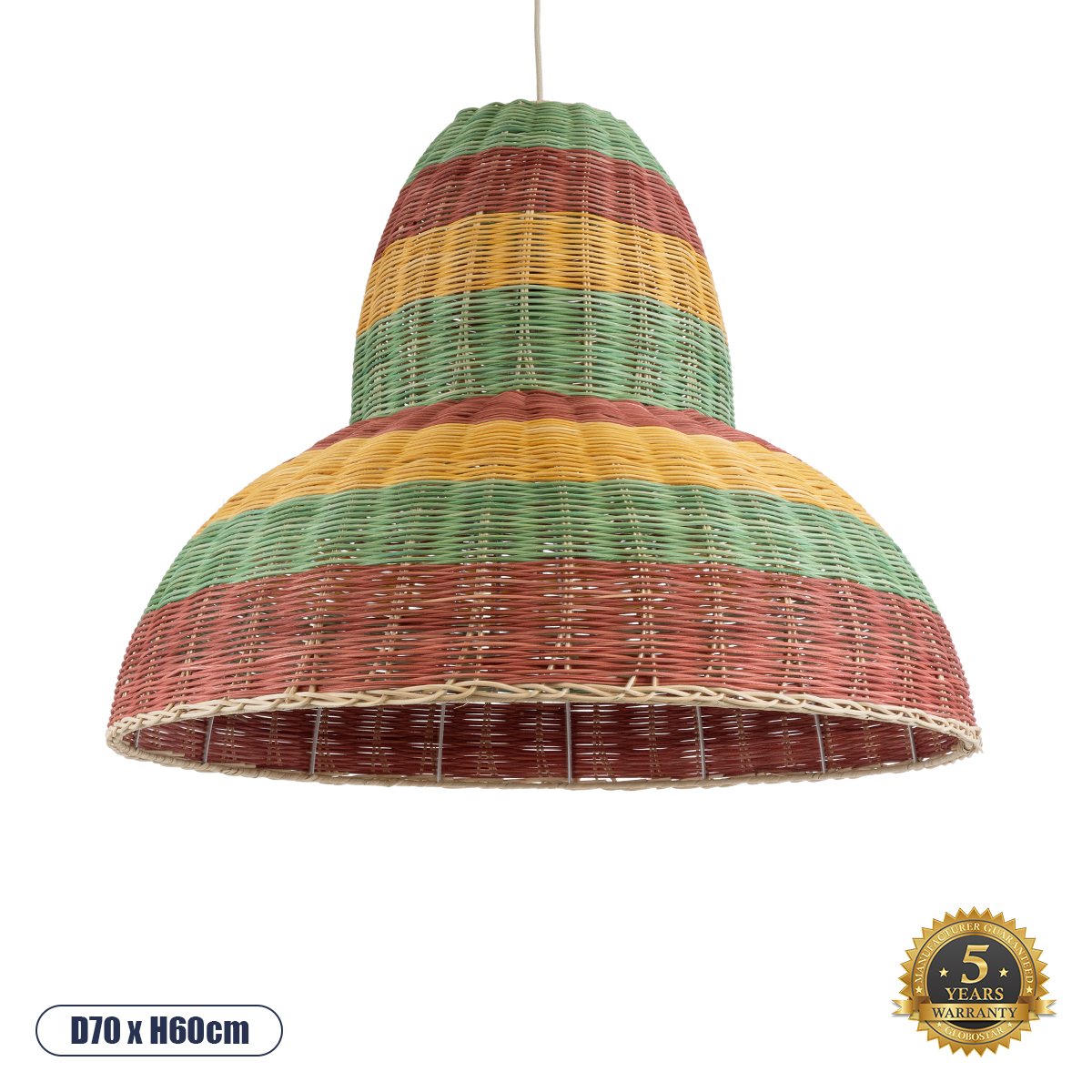 02058 GloboStar® CABALLEROS 02058 Boho Κρεμαστό Φωτιστικό Καμπάνα Μονόφωτο 1 x E27 IP20 Πολύχρωμο Ξύλο – Μ70 x Π70 x Υ60cm 02058 GloboStar® CABALLEROS 02058 Boho Κρεμαστό Φωτιστικό Καμπάνα Μονόφωτο 1 x E27 IP20 Πολύχρωμο Ξύλο – Μ70 x Π70 x Υ60cm