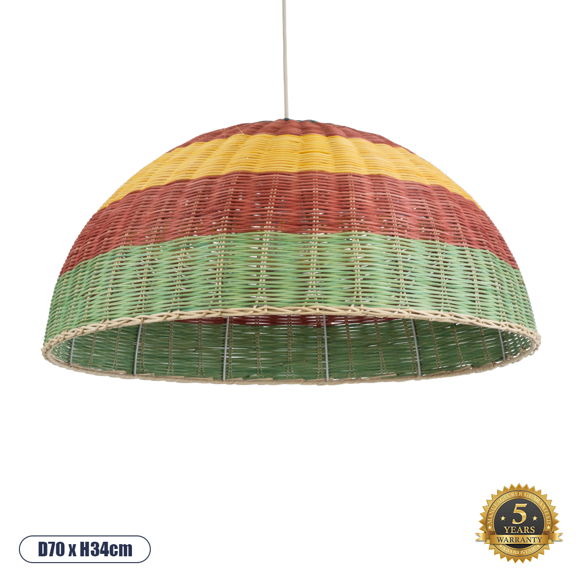 02061 GloboStar® CABALLEROS 02061 Boho Κρεμαστό Φωτιστικό Καμπάνα Μονόφωτο 1 x E27 IP20 Πολύχρωμο Ξύλο – Μ70 x Π70 x Υ34cm 02061 GloboStar® CABALLEROS 02061 Boho Κρεμαστό Φωτιστικό Καμπάνα Μονόφωτο 1 x E27 IP20 Πολύχρωμο Ξύλο – Μ70 x Π70 x Υ34cm
