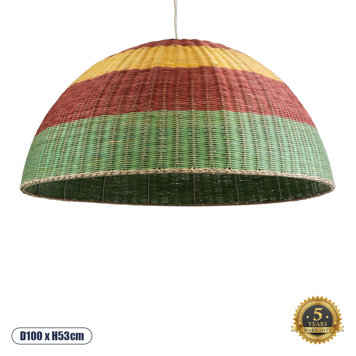 02062 GloboStar® CABALLEROS 02062 Boho Κρεμαστό Φωτιστικό Καμπάνα Μονόφωτο 1 x E27 IP20 Πολύχρωμο Ξύλο – Μ100 x Π100 x Υ53cm 02062 GloboStar® CABALLEROS 02062 Boho Κρεμαστό Φωτιστικό Καμπάνα Μονόφωτο 1 x E27 IP20 Πολύχρωμο Ξύλο – Μ100 x Π100 x Υ53cm