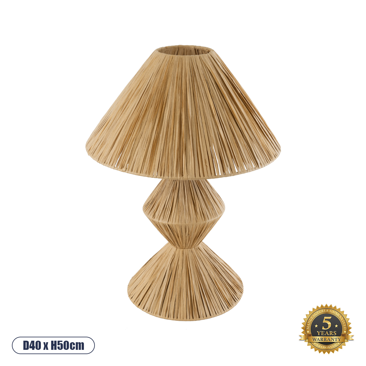 02107 GloboStar® LUANA 02107 Boho Επιτραπέζιο Φωτιστικό Πορτατίφ Μονόφωτο 1 x E27 IP20 Μπεζ Ράφια – Μ40 x Π40 x Υ50cm 02107 GloboStar® LUANA 02107 Boho Επιτραπέζιο Φωτιστικό Πορτατίφ Μονόφωτο 1 x E27 IP20 Μπεζ Ράφια – Μ40 x Π40 x Υ50cm