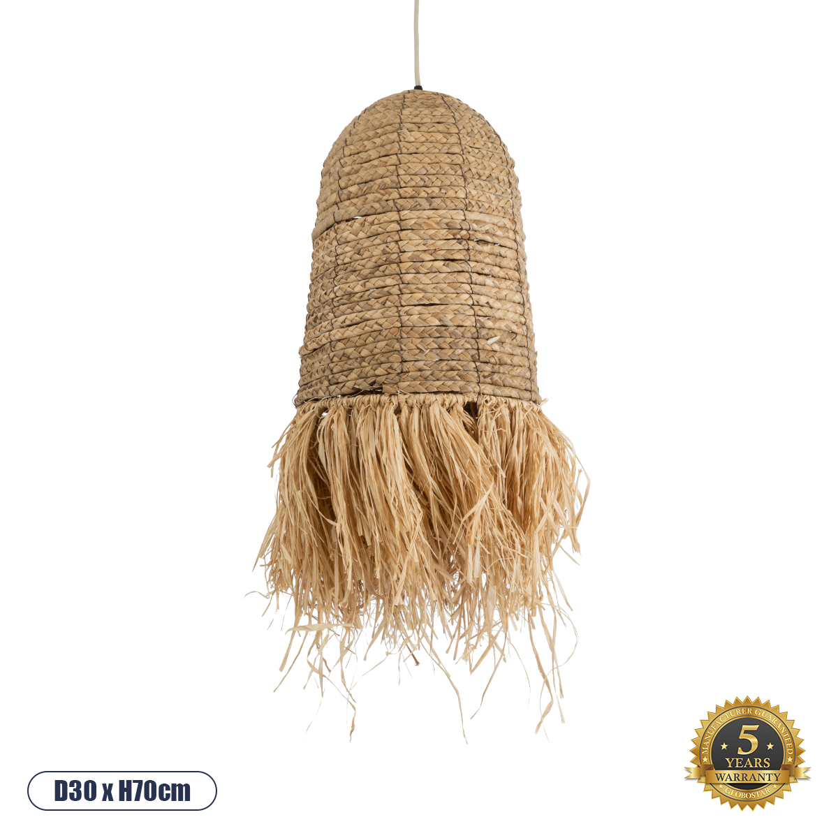 02170 GloboStar® PORTOFERRAIO 02170 Boho Κρεμαστό Φωτιστικό Πλέγμα Μονόφωτο 1 x E27 IP20 Μπεζ Ράφια – Μ30 x Π30 x Υ70cm 02170 GloboStar® PORTOFERRAIO 02170 Boho Κρεμαστό Φωτιστικό Πλέγμα Μονόφωτο 1 x E27 IP20 Μπεζ Ράφια – Μ30 x Π30 x Υ70cm