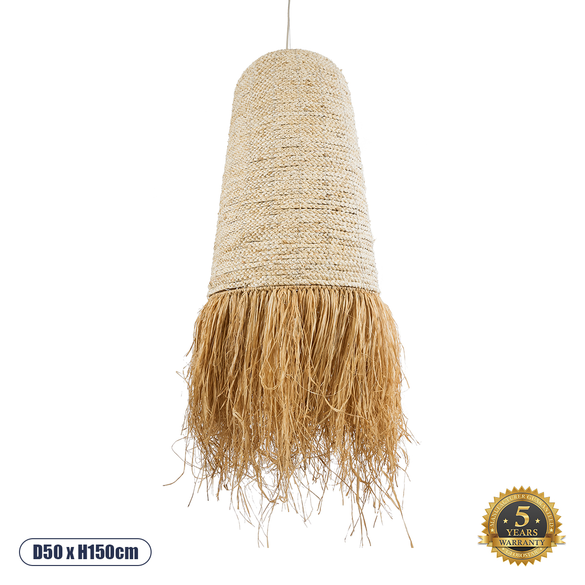 02171 GloboStar® LETA 02171 Boho Κρεμαστό Φωτιστικό Πλέγμα Μονόφωτο 1 x E27 IP20 Μπεζ Ράφια – Μ50 x Π50 x Υ150cm 02171 GloboStar® LETA 02171 Boho Κρεμαστό Φωτιστικό Πλέγμα Μονόφωτο 1 x E27 IP20 Μπεζ Ράφια – Μ50 x Π50 x Υ150cm