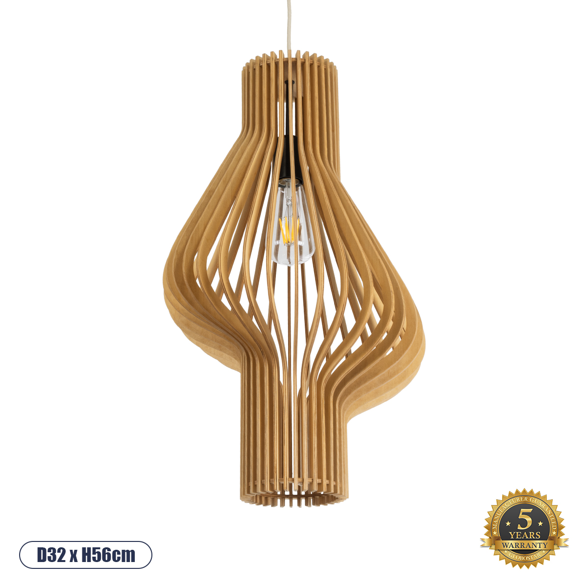 02172 GloboStar® MIHIRO 02172 Boho Κρεμαστό Φωτιστικό Πλέγμα Μονόφωτο 1 x E27 IP20 Μπεζ Ξύλο – Μ32 x Π32 x Υ56cm 02172 GloboStar® MIHIRO 02172 Boho Κρεμαστό Φωτιστικό Πλέγμα Μονόφωτο 1 x E27 IP20 Μπεζ Ξύλο – Μ32 x Π32 x Υ56cm