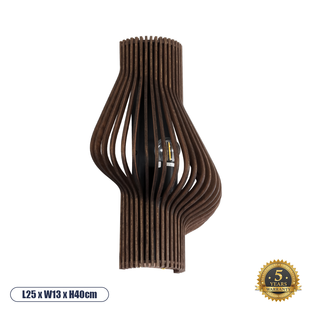 02175 GloboStar® MIHIRO 02175 Boho Επιτοίχιο Φωτιστικό Απλίκα Μονόφωτο 1 x E27 IP20 Καφέ Ξύλο – Μ25 x Π13 x Υ40cm 02175 GloboStar® MIHIRO 02175 Boho Επιτοίχιο Φωτιστικό Απλίκα Μονόφωτο 1 x E27 IP20 Καφέ Ξύλο – Μ25 x Π13 x Υ40cm
