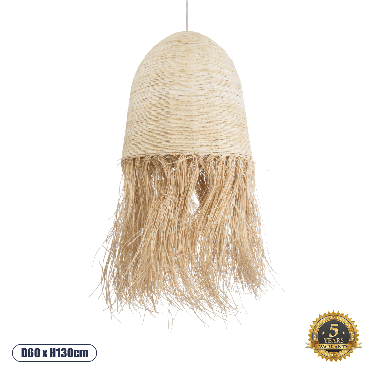 02179 GloboStar® AREMBEPE 02179 Boho Κρεμαστό Φωτιστικό Πλέγμα Μονόφωτο 1 x E27 IP20 Μπεζ Ράφια – Μ60 x Π60 x Υ130cm 02179 GloboStar® AREMBEPE 02179 Boho Κρεμαστό Φωτιστικό Πλέγμα Μονόφωτο 1 x E27 IP20 Μπεζ Ράφια – Μ60 x Π60 x Υ130cm