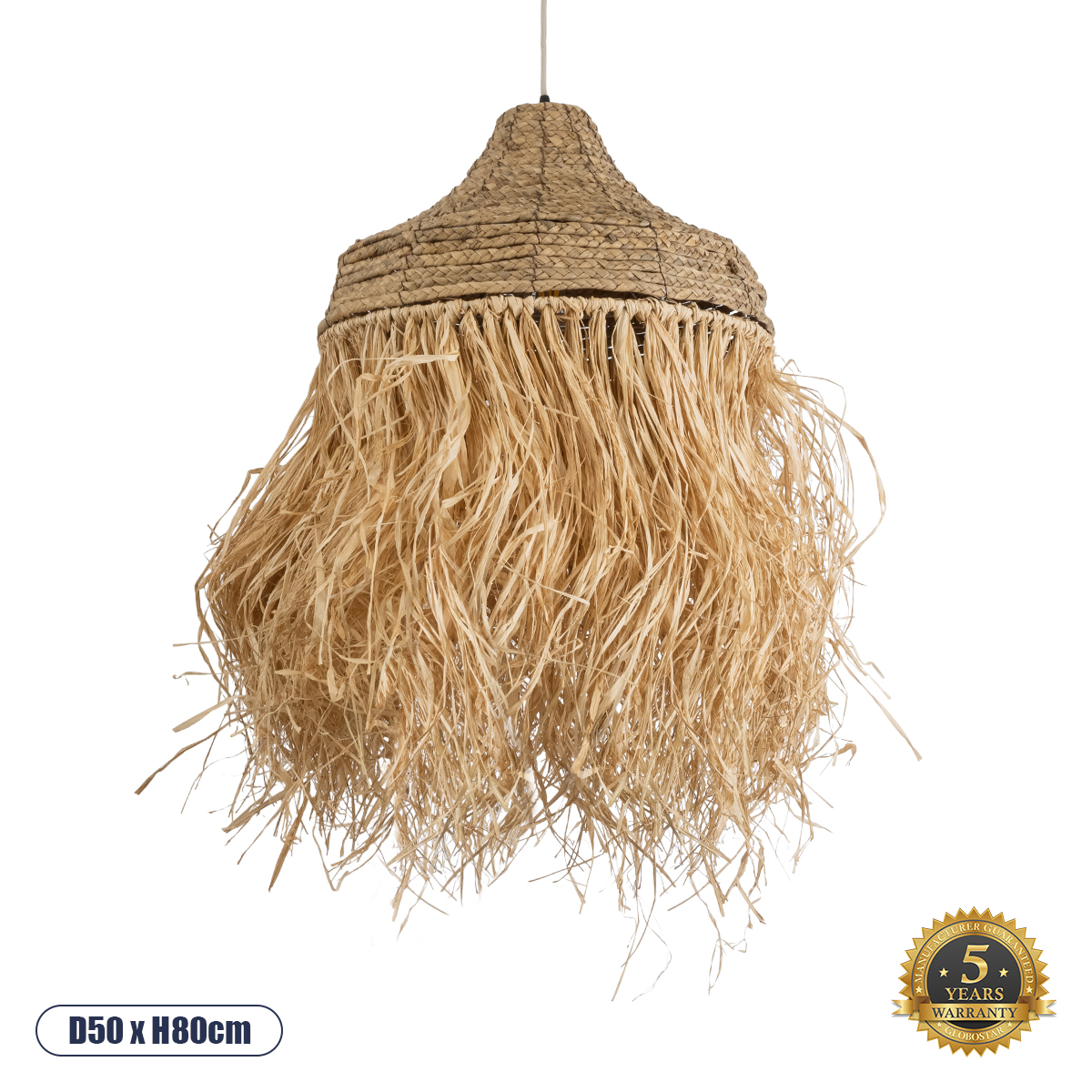 02185 GloboStar® PORTOFERRAIO 02185 Boho Κρεμαστό Φωτιστικό Πλέγμα Μονόφωτο 1 x E27 IP20 Μπεζ Ράφια – Μ50 x Π50 x Υ80cm 02185 GloboStar® PORTOFERRAIO 02185 Boho Κρεμαστό Φωτιστικό Πλέγμα Μονόφωτο 1 x E27 IP20 Μπεζ Ράφια – Μ50 x Π50 x Υ80cm