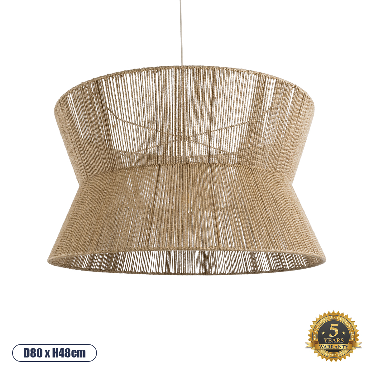 02205 GloboStar® BISBEE 02205 Boho Κρεμαστό Φωτιστικό Καπέλο Μονόφωτο 1 x E27 IP20 Μπεζ Σχοινί – Μ80 x Π80 x Υ48cm 02205 GloboStar® BISBEE 02205 Boho Κρεμαστό Φωτιστικό Καπέλο Μονόφωτο 1 x E27 IP20 Μπεζ Σχοινί – Μ80 x Π80 x Υ48cm
