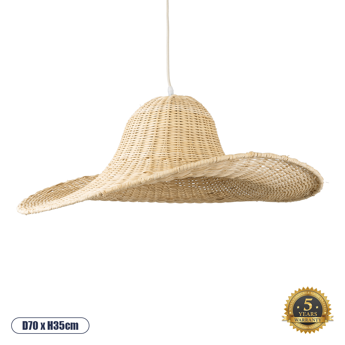 02214 GloboStar® ESPARGOS 02214 Boho Κρεμαστό Φωτιστικό Πλέγμα Μονόφωτο 1 x E27 IP20 Μπεζ Ξύλο – Μ70 x Π70 x Υ35cm 02214 GloboStar® ESPARGOS 02214 Boho Κρεμαστό Φωτιστικό Πλέγμα Μονόφωτο 1 x E27 IP20 Μπεζ Ξύλο – Μ70 x Π70 x Υ35cm