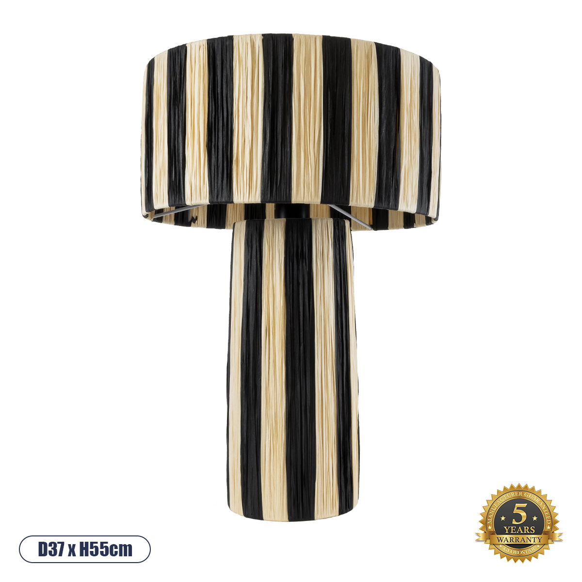 02234 GloboStar® NASSAU 02234 Boho Επιτραπέζιο Φωτιστικό Πορτατίφ Μονόφωτο 1 x E27 IP20 Μπεζ & Μαύρη Ράφια – Μ37 x Π37 x Υ55cm 02234 GloboStar® NASSAU 02234 Boho Επιτραπέζιο Φωτιστικό Πορτατίφ Μονόφωτο 1 x E27 IP20 Μπεζ & Μαύρη Ράφια – Μ37 x Π37 x Υ55cm