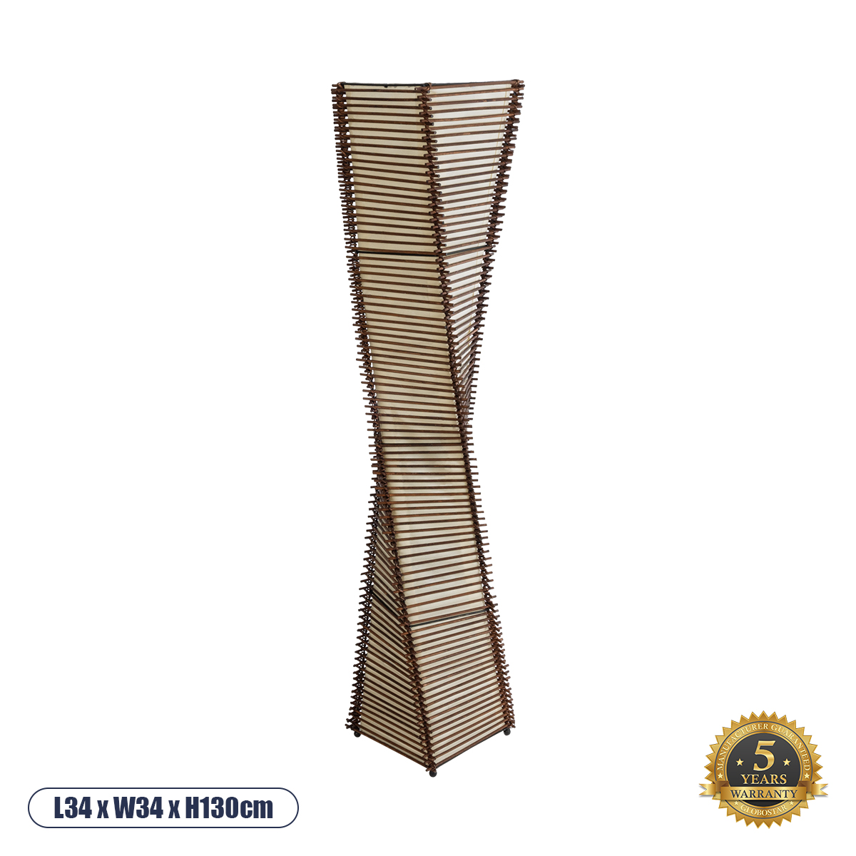 02273 GloboStar® PALMA 02273 Boho Επιδαπέδιο Φωτιστικό Δίφωτο 2 x E27 IP20 Καφέ Ξύλο με Μπεζ Ύφασμα – Μ34 x Π34 x Υ130cm 02273 GloboStar® PALMA 02273 Boho Επιδαπέδιο Φωτιστικό Δίφωτο 2 x E27 IP20 Καφέ Ξύλο με Μπεζ Ύφασμα – Μ34 x Π34 x Υ130cm
