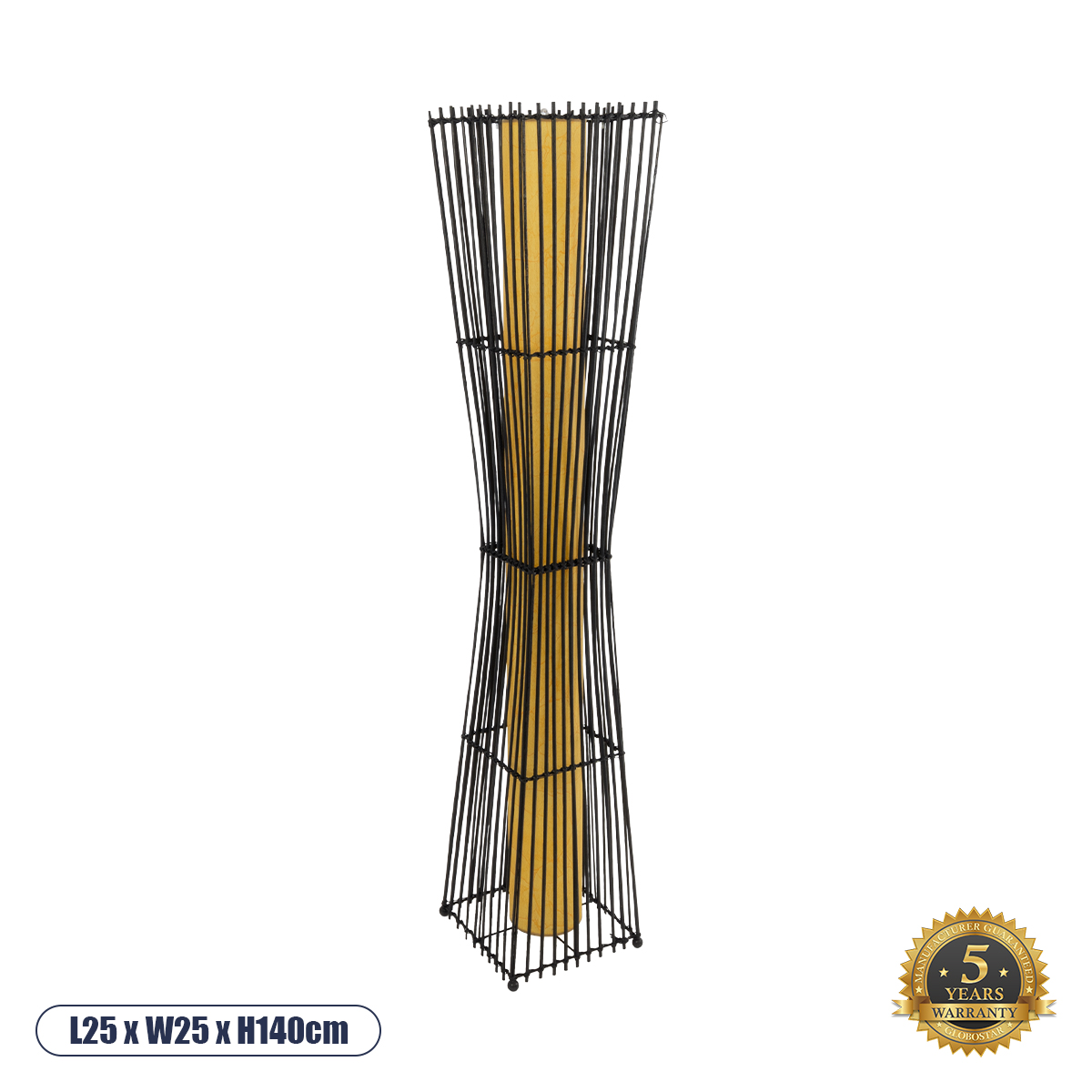 02274 GloboStar® PALMA 02274 Boho Επιδαπέδιο Φωτιστικό Δίφωτο 2 x E27 IP20 Μαύρο Ξύλο με Μπεζ Ύφασμα – Μ25 x Π25 x Υ140cm 02274 GloboStar® PALMA 02274 Boho Επιδαπέδιο Φωτιστικό Δίφωτο 2 x E27 IP20 Μαύρο Ξύλο με Μπεζ Ύφασμα – Μ25 x Π25 x Υ140cm