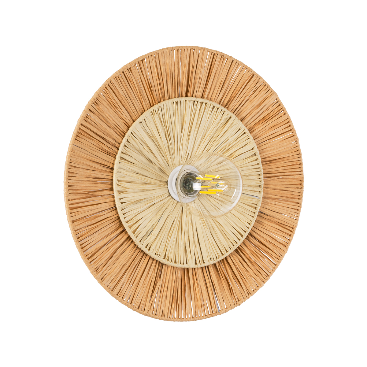 02278 GloboStar® GLOBOSTAR® COLOMBO 02278 Boho Φωτιστικό Τοίχου - Απλίκα με Ντουί 1 x E27 AC 220-240V IP20 - Μπεζ - Μ40 x Π40 x Υ9cm